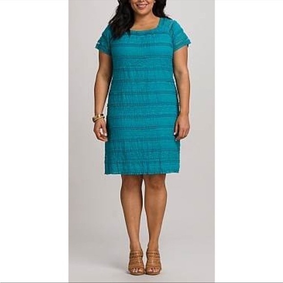 Dress Barn Dresses & Skirts - NWT. Dress Barn 16 Teal Lace Shift Dress.